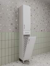 Шкаф-пенал Style Line Эко Стандарт 30 с бельевой корзиной — 