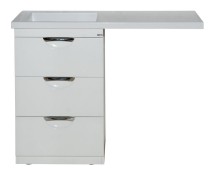 Тумба для комплекта Misty Куба 50 левая под стиральную машину белая эмаль — Тумба для комплекта Misty Куба -  50 Тумба  под стиральную машину белая эмаль П-Куб01050-0113ЯЛ