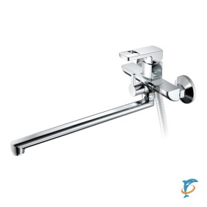 Смеситель для ванны HAIBA HB22176 длинный излив, латунь, хром  (HB22176)