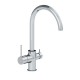 Смеситель для кухни AZARIO TASCO с подключением к фильтру для питьевой воды AZ-15164421 хром  (AZ-15164421)