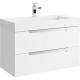 Тумба с раковиной Aqwella Cube 90 подвесная белая  (CUB0109W+aqwella_Tol.09.04.D)