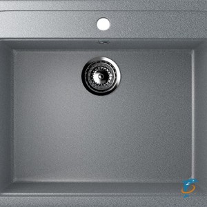 Односекционная мойка с отверстием под смеситель ULGRAN U-104 темно-серый  (U-104-309)