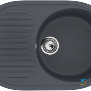 Односекционная реверсивная мойка ULGRAN U-107 антрацит  (U-107-343)
