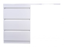 Тумба для комплекта El Fante Даллас 120 Люкс PLUS напольная, белая, 3 ящика — Тумба для комплекта El Fante Даллас 120 Люкс PLUS подвесная, белая, 3 ящика