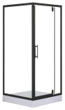 Душевое ограждение LORANTO SUNWAY 90х90х200 R/L с низким поддоном 13см, прозрачное закаленное стекло 6мм, профиль черный (CS-604A 90) — 