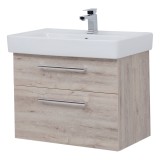 Тумба с раковиной Dreja Q MAX 80 подвесная, дуб кантри — 