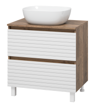 Тумба под раковину Brevita Dakota 70 напольная, белая — 