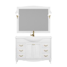 Комплект мебели ValenHouse Эллина 120 белый без пенала, фурнитура золото — 