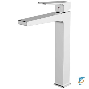 Смеситель для раковины-чаши Azario EDDIE высокий,керамический картридж, без донного клапана, хром (AZ-VBH168U07C)  (AZ-VBH168U07C)