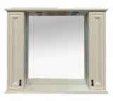 Зеркало Misty Лувр 105 с 2-мя шкафчиками, слоновая кость — 