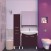 Мебель для ванной Misty Джулия 85 с зеркало-шкафом прямая бордовая