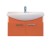 Мебель для ванной Misty Джулия 85 с зеркалом с полочкой подвесная оранжевая