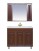 Мебель для ванной Misty Вояж -100 прямая коричневая с зеркало со шкафом