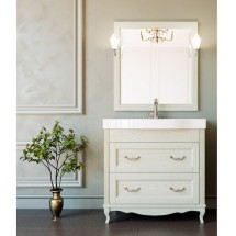 Комплект мебели ValenHouse Лиора 90 без пенала, слоновая кость, фурнитура хром — 