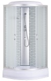 Душевая кабина Loranto 100х100х215 поддон 25 см, белый кирпичный узор, стекло 4 мм, профиль хром (CS-6610-25FW 100) &mdash; 