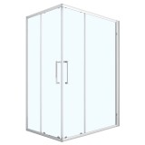 Душевое ограждение Loranto 120x80x190 раздвижная дверь, универсальная, прозрачное стекло 6 мм, профиль хром (CS-AB01C-128) &mdash; 