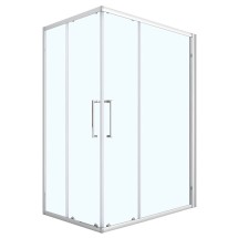 Душевое ограждение Loranto 120x80x190 раздвижная дверь, универсальная, прозрачное стекло 6 мм, профиль хром (CS-AB01C-128) &mdash; 