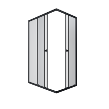 Душевая ширма Тритон Вента-Блэк 100х80 — 