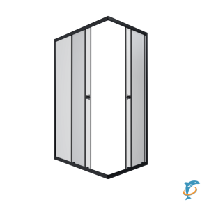 Душевая ширма Тритон Вента-Блэк 100х80  (Щ0000057858)