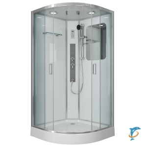 Душевая кабина NG-6002-01G (1000х1000х2100) низкий поддон (16 см) стекло прозрачное  (60020114G)