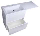 Тумба с раковиной El Fante Даллас 140 Люкс PLUS напольная белая 2 ящика — Тумба для комплекта El Fante напольная Даллас 140 Люкс Люкс PLUS напольная белая 3 ящика