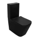 Унитаз-компакт Azario Black King 370х640х810 безободковый, с быстросъемным сиденьем микролифт, черный матовый (AZ-8303D)  (AZ-8303D)