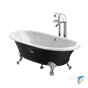 Ванна Roca Newcast черная, anti-slip 170x85 233650002 (233650002)