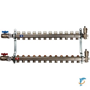 Коллектор STOUT из нержавеющей стали в сборе без расходомеров 12 выходов  (SMS 0912 000012)