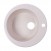 Мойка Rossinka RS47R-White для кухни из исскуственного камня круглая, с сифоном