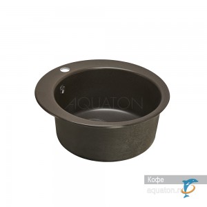Мойка для кухни из литого мрамора Aquaton Иверия круглая кофе 1A711032IV280  (1A711032IV280)
