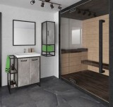 Мебель для ванной Style Line ЛОФТ 80/100 Classic Бетон левая / правая — Мебель для ванной Style Line лофт 80/100