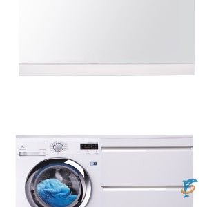 Мебель для ванной El Fante напольная Даллас 130 Люкс белая PLUS правая  (СС-00000557 + СС-00000540 + СС-00000581)