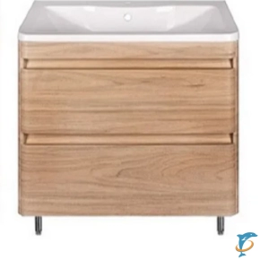 Тумба с раковиной напольная Style Line Атлантика 70 Люкс Plus, ясень перламутр  (СС-00002344+СС-00002286)