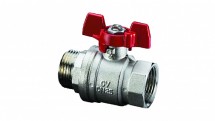 Шаровой кран Oventrop Optibal 3/8 ВН с ручкой-бабочкой из алюминия — 