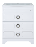Тумба с раковиной Misty Лейла 60 с 3 ящ. белая — 
