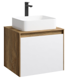 Тумба с раковиной Aqwella 5 Stars Mobi 60 подвесная, дуб балтийский,белый (раковина Триумф) — 