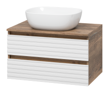 Тумба под раковину Brevita Dakota 70 подвесная, белая — 