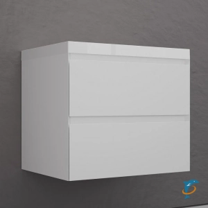 Тумба с раковиной подвесная Style Line Манхэттен 70, белый матовый  (ЛС-00002362+СС-00002466)