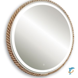 Зеркало AZARIO Бригантина D650 декор-канат, сенсорный выключатель с функцией диммера (LED-00002573)  (LED-00002573)