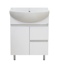 Тумба для комплекта Misty Амур 60 напольная белая 2 ящика — 