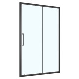 Душевая дверь Loranto 100x190 раздвижная, универсальная, прозрачное стекло 6 мм, профиль черный матовый (CS-AB03B-100) &mdash; 