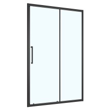 Душевая дверь Loranto 100x190 раздвижная, универсальная, прозрачное стекло 6 мм, профиль черный матовый (CS-AB03B-100) &mdash; 