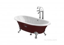 Ванна Roca Newcast бургундия, anti-slip 170x85 233650003 — 