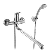 Смеситель для ванны с длинным изливом Neva NEVSBLCM10 — Смеситель для ванны с длинным изливом с керамическим дивертором,  Neva, Milardo, NEVSBLCM10