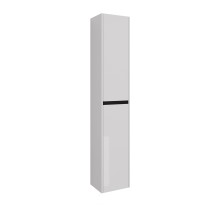 Пенал Lemark COMBI 35см подвесн/напольн, 2-х дв,открывание лев/прав, планки-Чёрный; корпус,фасад-Бел — 