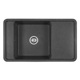 Мойка для кухни из литого мрамора Aquaton Беллис 87 графит 1A724832BS210 — 