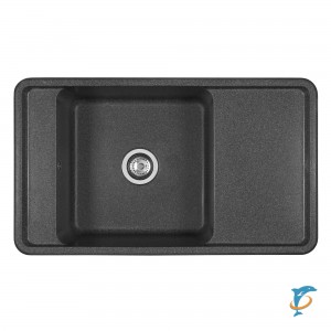 Мойка для кухни из литого мрамора Aquaton Беллис 87 графит 1A724832BS210  (1A724832BS210)