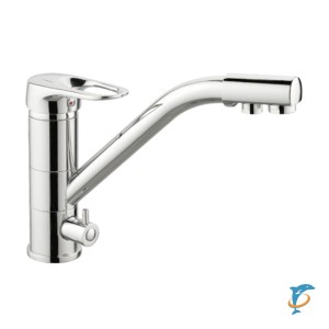 Смеситель для кухни HAIBA HB4304 с подключением фильтра, латунь, хром  (HB4304)