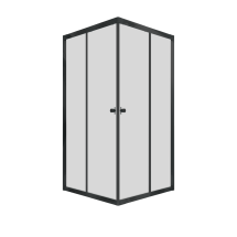 Душевая ширма Тритон Вента-Блэк 80х80 — 