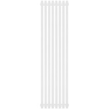 Стальной трубчатый радиатор STOUT TUBE QUADRO 8 секций нижнее правое подключение QV40-1750-8 R RAL1T104S9016 (белый муар), STQV4017508RRAL1T104S9016 &mdash; 